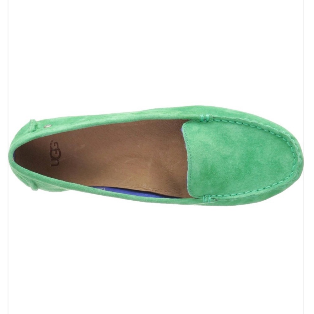 UGG Milana Water Resistant Suede Loafers in Verde - Picture 2 of 9
